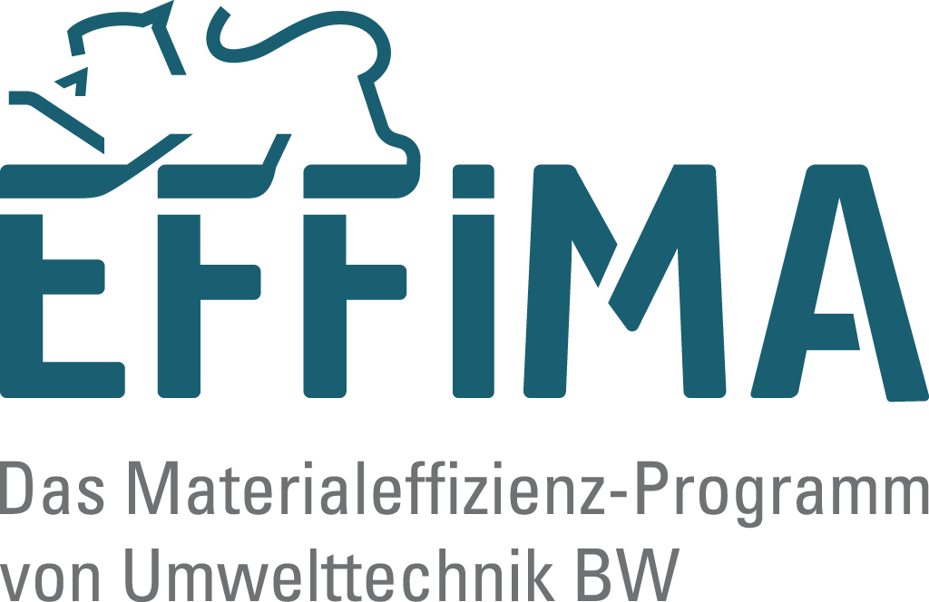 Schriftzug des Logos des Materialeffizienz-Förderprogramms EFFIMA-BW