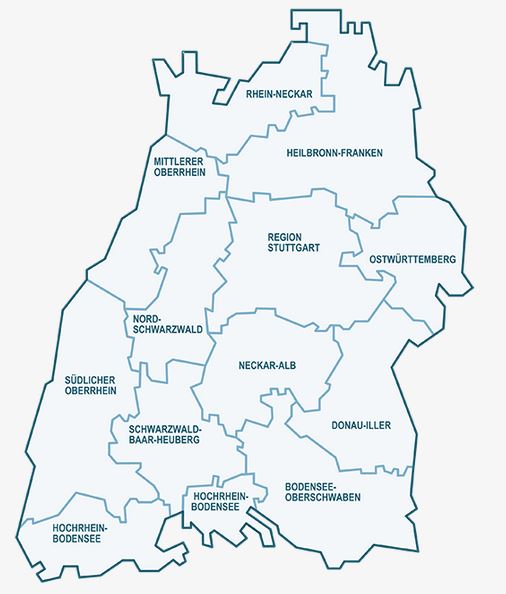 KEFF-Regionenkarte