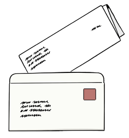 Illustration - Briefumschlag mit Brief