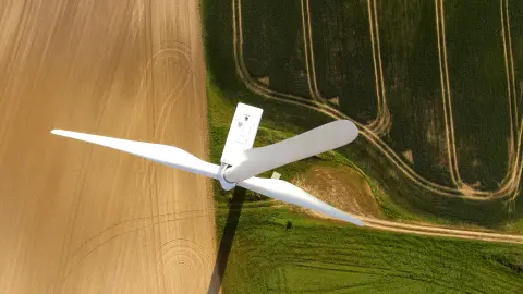 Windenergie auf einem Feld