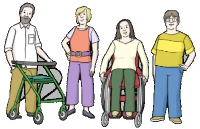 Illustration - von vier verschiedenen Personen