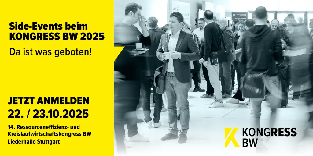 Bild mit KONGRESS BW Besuchern und dem Text Side Events beim KONGRESS BW. Da ist was geboten