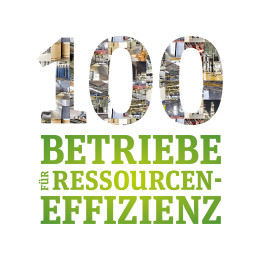 100 Betriebe für Ressourceneffizienz Schriftzug