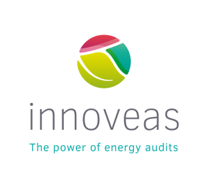 Logo des Projekts INNOVEAS mit dem Schriftzug Rhe power of energy audits